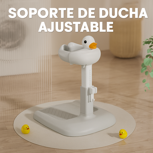 SOPORTE DE DUCHA AJUSTABLE CON DISEÑO DE PATO PARA BEBÉS